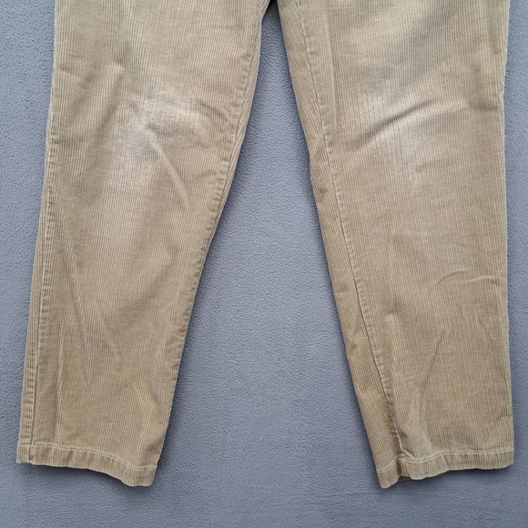 Vintage Polo Ralph Lauren Mens 36x34 Corduroy Pleated Pants Tan Y2K 90s - Picture 5 of 14